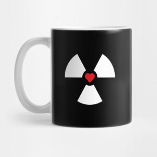 Radioactive Sign Radiation Symbol Nuclear Hazard Heart Mug
